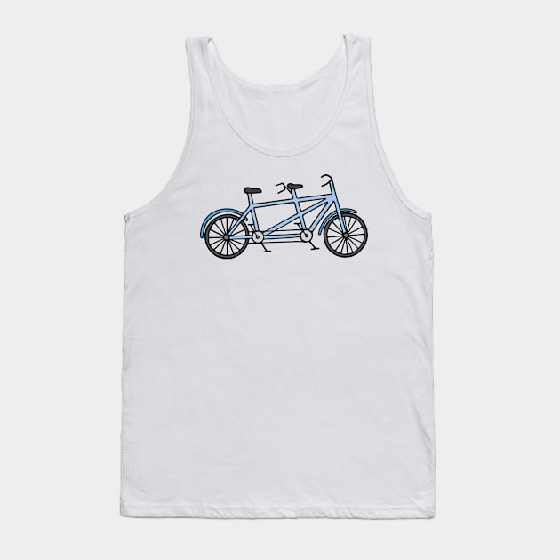 Tandem Bicycle Tank Top by murialbezanson